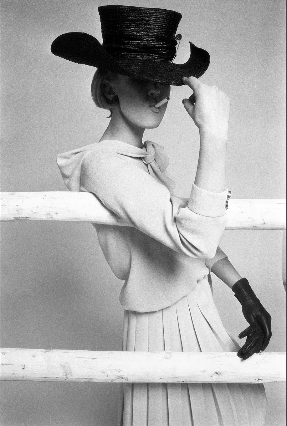 French Elle , Black Hat&Cigarette, 1963
