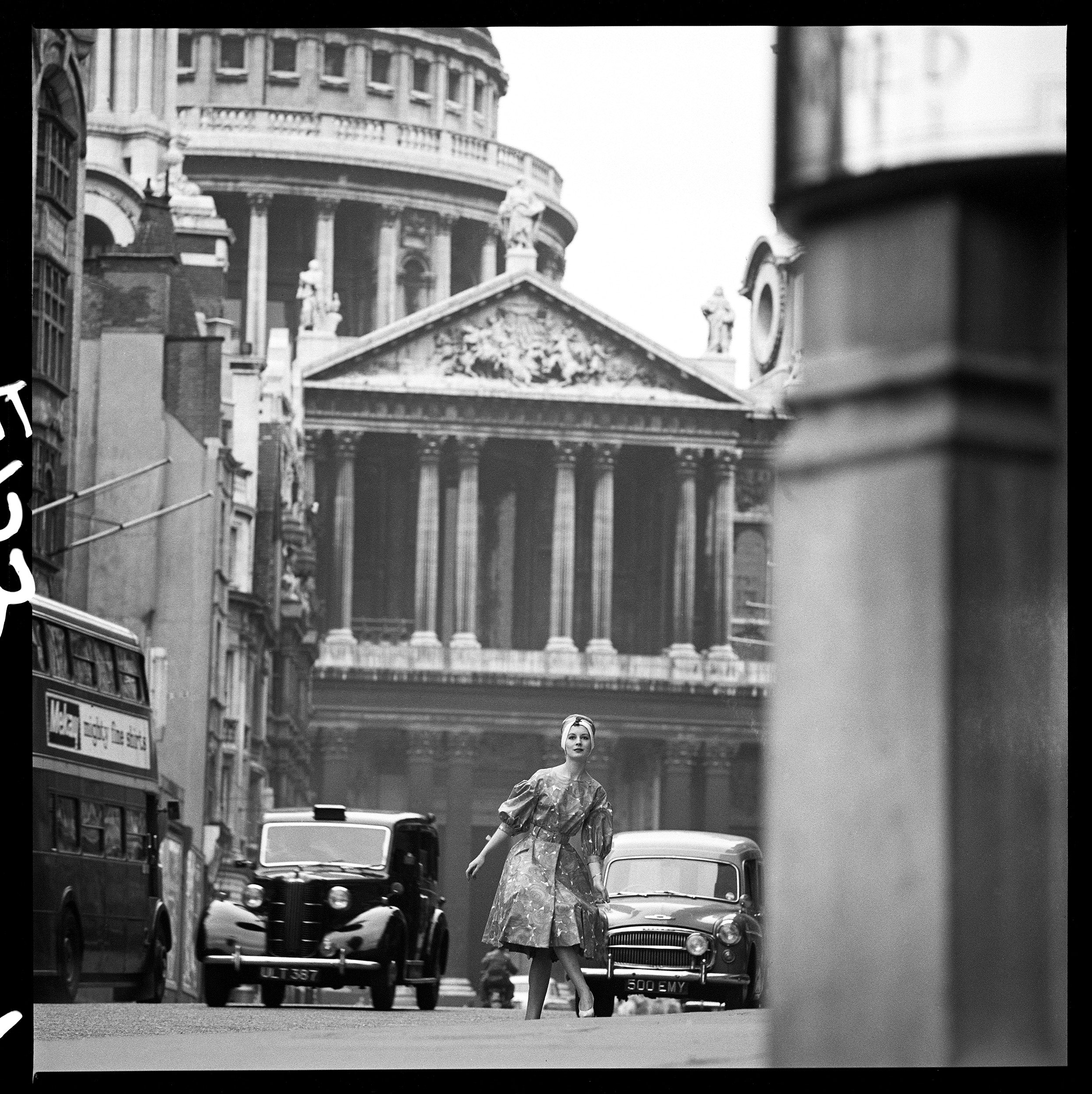 Vouge Traffic at St. Paul's Cathedral 1959