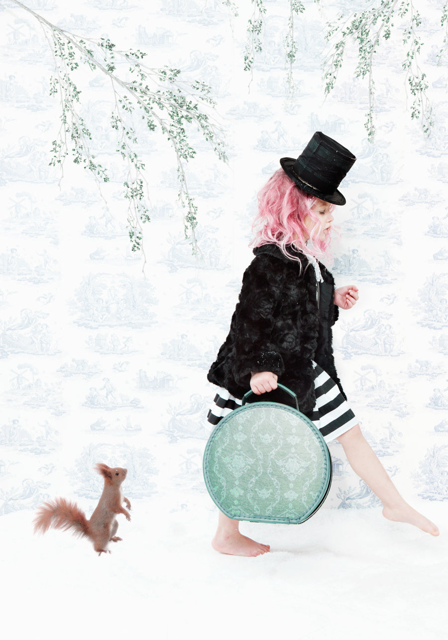 Girl and a squirrel
